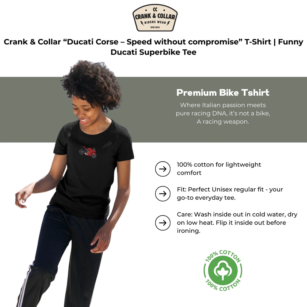 Crank & Collar “Panigale V4 – Red Hot & Overheating” T-Shirt | Ducati Superbike Tee
