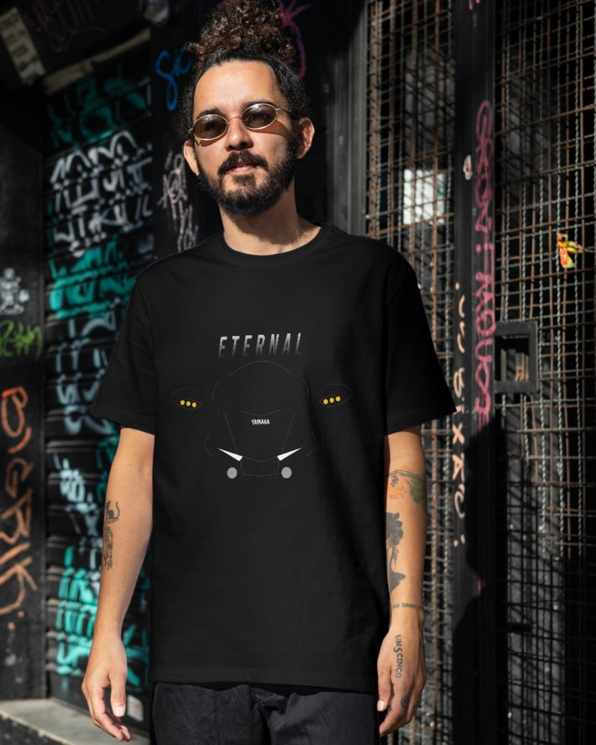 Crank & Collar “R1 Eternal – Fear the Headlights” T-Shirt | Yamaha Biker Tee
