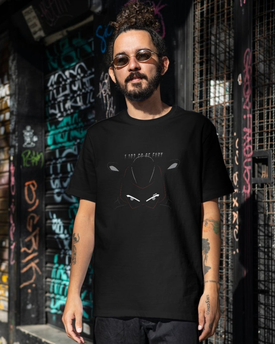 Crank & Collar “1,103 CC of Fury – Panigale V4” T-Shirt | Funny Ducati Superbike Tee